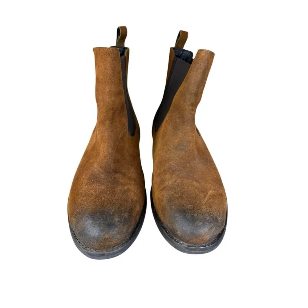 Thursday Boot Co Brown Suede Chelsea Boots Size 8 Duke Style Leather
